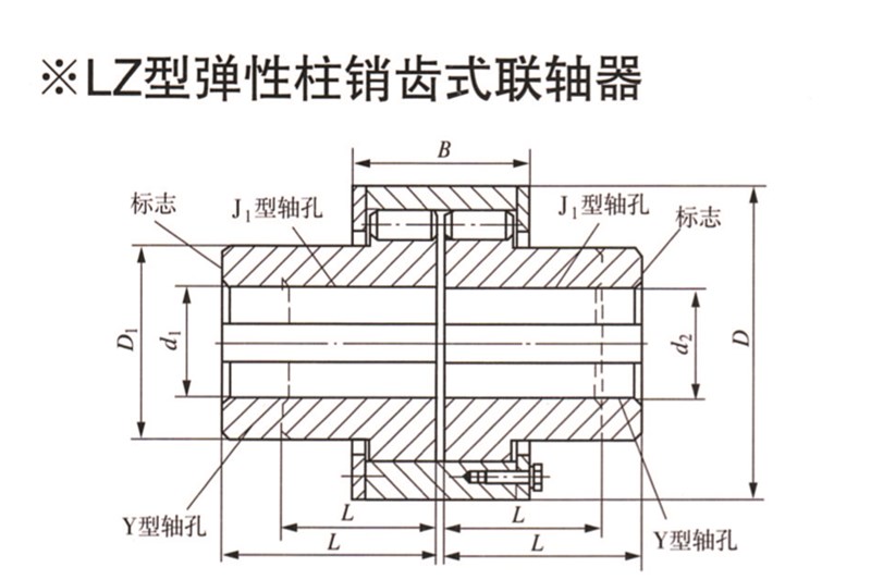 LZ型彈性柱銷(xiāo)齒式聯(lián)軸器